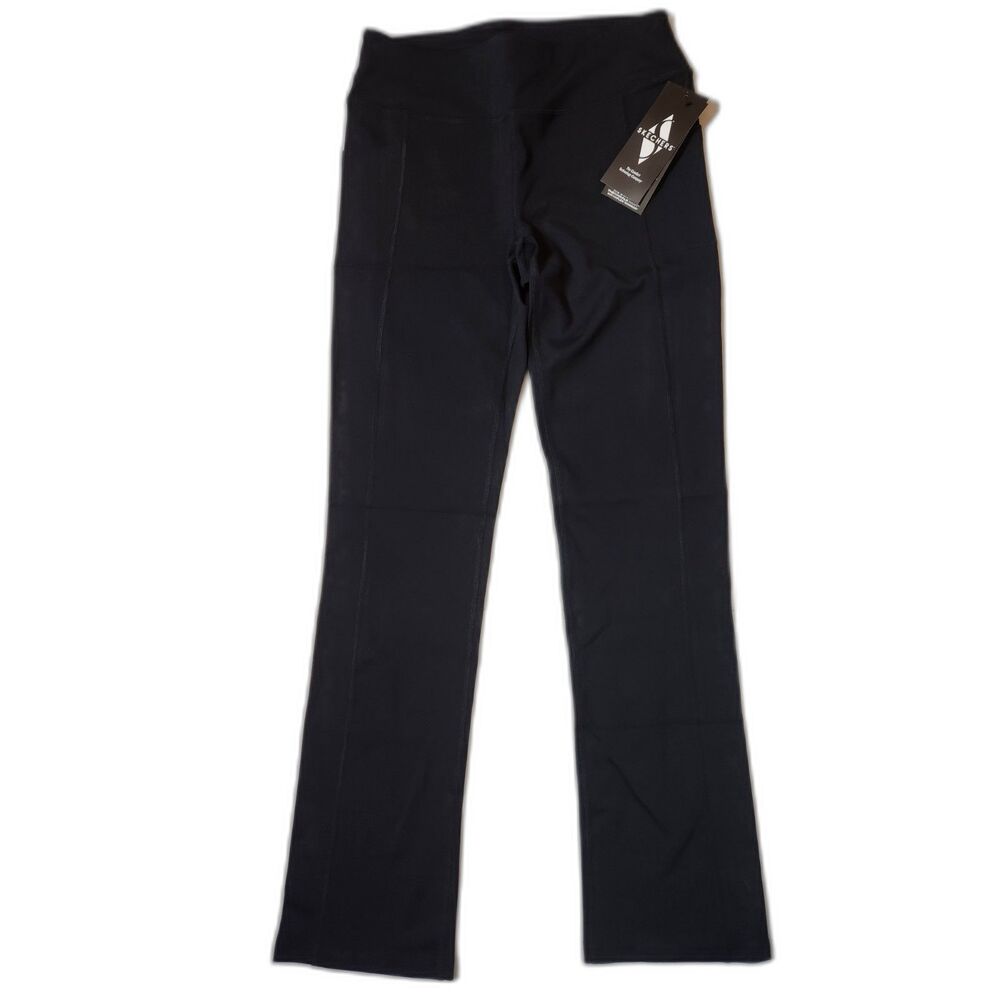 Skechers GOFLEX Black Pants Women’s Medium Mid‑Rise Flare